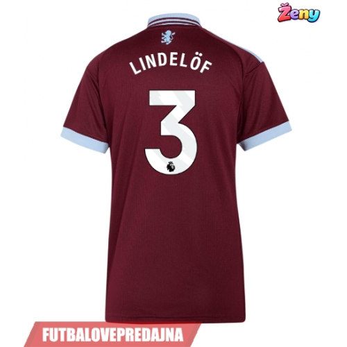 Lacne Ženy Futbalové dres Aston Villa Victor Lindelof #3 2026-27 Krátky Rukáv - Domáci